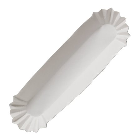 HOFFMASTER Fluted Hot Dog Tray, White, 10", PK250 610735